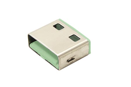 Záslepka pro USB A port, 10ks, zelená