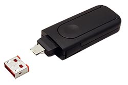 Záslepka pro USB A port, 4ks + klíč