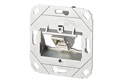 Zásuvka pod omítku, 1x MC modul RJ45 kat. 6a 180°, bez čela, bílá