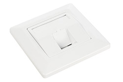 Zásuvka pod omítku, pro 1x keystone, 80 x 80, bílá