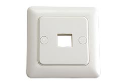 Zásuvka pod omítku pro 1x modul Keystone, bílá