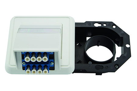 Zásuvka pro kabelový kanál, 2x LC quadruple (100022454)