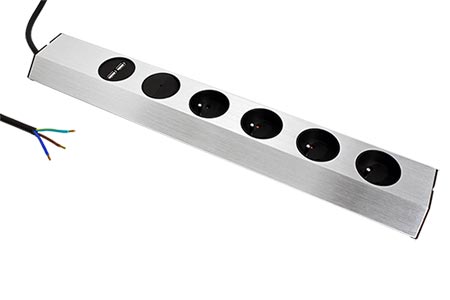 Zásuvková lišta CASIA, 4x zásuvka CZ, vypínač, 2x USB, 2m (923.012)