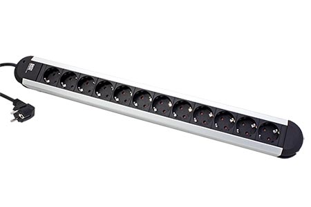 Zásuvková lišta PRIMO, 12x zásuvka DE, 2m (331.012)